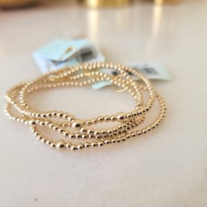 4-enewton- classic gold 2.5mm bead bracelets